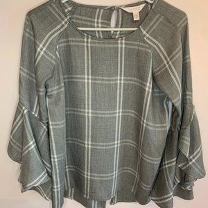 Lauren Conrad Grey & White Shirt